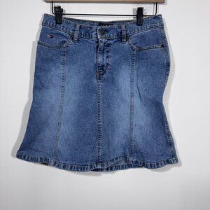 Vintage Y2K Tommy Jeans Stretch Denim Jean Mini Skirt Size 8